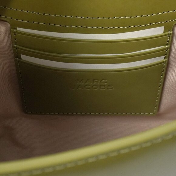 Marc Jacobs The Glam Claw Slip Leather Top Handle Shoulder Bag In Reed Green - Picture 9 of 15